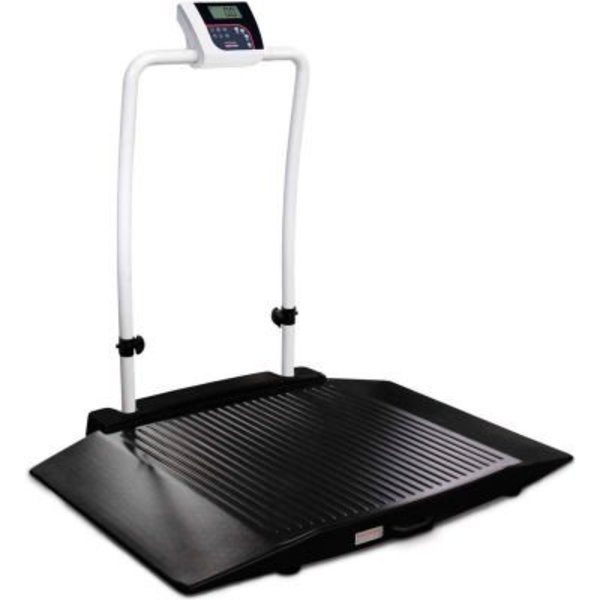 Rice Lake Weighing Systems Rice Lake 350-10-3 Dual-Ramp Wheelchair Scale with Handrail, 1000 lb x 0.2 lb 141447